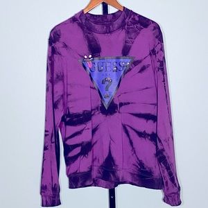 Guess Tie-Dyed Crew Neck Sweat Shirt